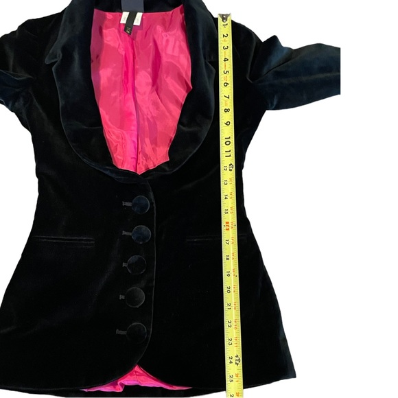 Lac et Mel By Gregor Clemens Designer Smoking Jacket Black Velvet Gothic - Picture 16 of 16